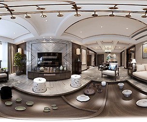 ue Chinese Style Living Room Restaurant Space 15