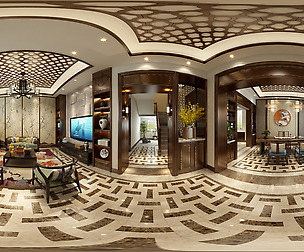 ue Chinese Style Living Room Restaurant Space 25