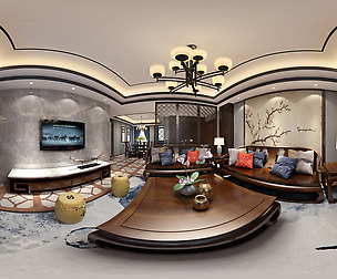 ue Chinese Style Living Room Restaurant Space 44