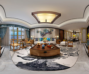 ue Chinese Style Living Room Restaurant Space 46