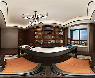 anoramic 360 Antique Chinese Style Study Room 03