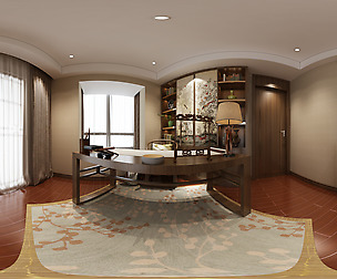 anoramic 360 Antique Chinese Style Study Room 04
