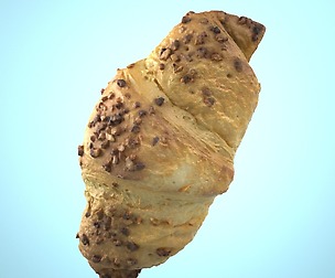 Photorealistic Delicious Chocolate Croissant
