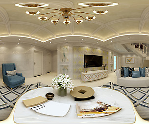 Deluxe European Family Living Room Restaurant 07