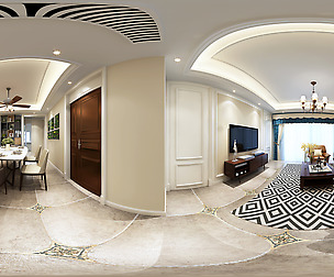 Panorama Mixed Living Room Restaurant Space 01