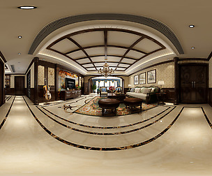 American Style Family Living Room Restaurant 01