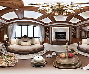 American Style Family Living Room Restaurant 02