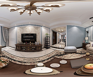 American Style Family Living Room Restaurant 03
