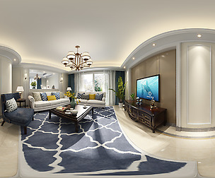 American Style Family Living Room Restaurant 07