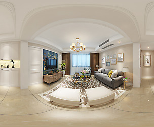 c American Style Living Room Restaurant Space 01