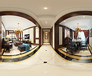 c American Style Living Room Restaurant Space 02