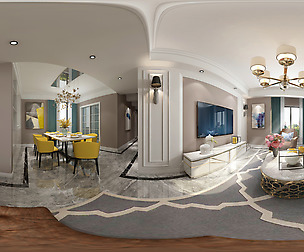 c American Style Living Room Restaurant Space 03