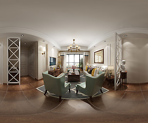 c American Style Living Room Restaurant Space 04