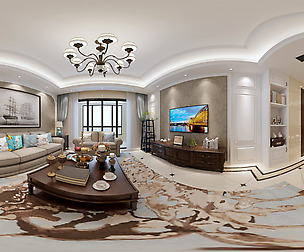 c American Style Living Room Restaurant Space 05