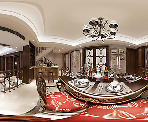 c American Style Living Room Restaurant Space 06