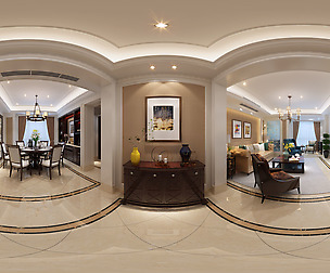 c American Style Living Room Restaurant Space 08