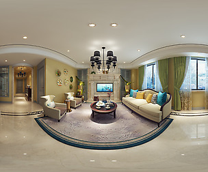 c American Style Living Room Restaurant Space 12