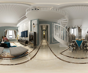 c European Style Living Room Restaurant Space 03