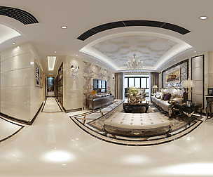 c European Style Living Room Restaurant Space 06