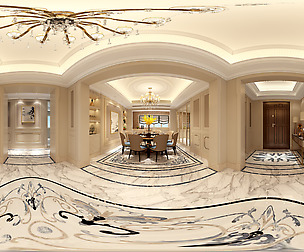 oramic European style living room dining room 14