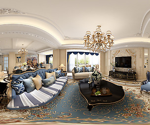 oramic European style living room dining room 15
