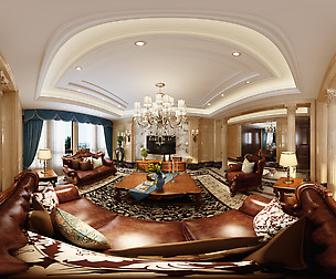 oramic European style living room dining room 18