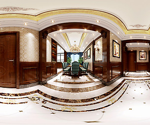 oramic European style living room dining room 24