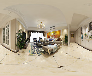 oramic European style living room dining room 25