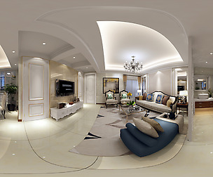 oramic European style living room dining room 30