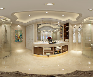 anoramic European style bathroom toilet space 03