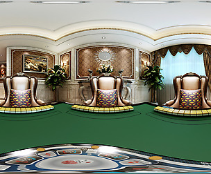 Panorama European home entertainment room 05