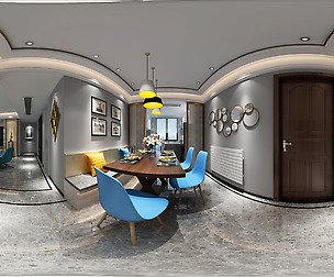 contemporary style kitchen with kitchen space 03