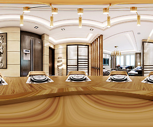 contemporary style kitchen with kitchen space 04