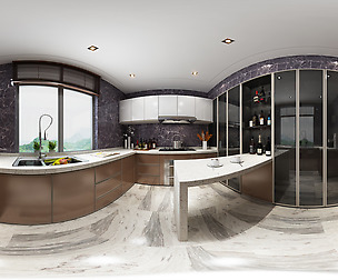 contemporary style dining room kitchen space 05