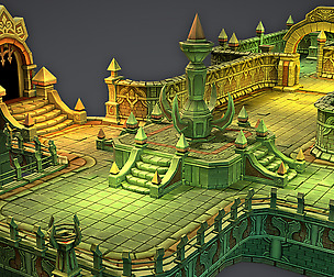 Low Poly Cloudy Dungeon