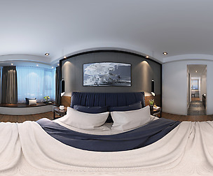 Panorama modern style family bedroom space 06