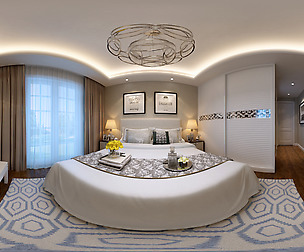 Panorama modern style family bedroom space 11