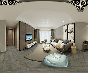 mic Modern Style Living Room Restaurant Space 02