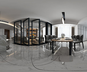 mic Modern Style Living Room Restaurant Space 05