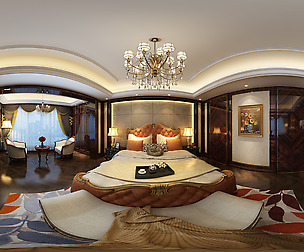 a 360 neoclassical style family bedroom space 01