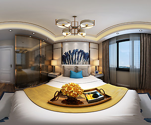 amic neo-classical style family bedroom space 10