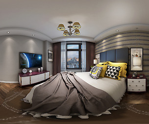 amic neo-classical style family bedroom space 12
