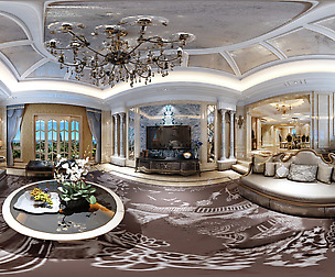 ic neo-classical style living room restaurant 08