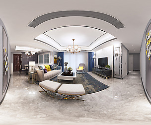 ic neo-classical style living room restaurant 09
