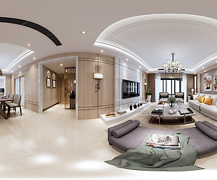 c neo-classical style living room dining room 02