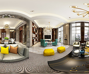 c neo-classical style living room dining room 06