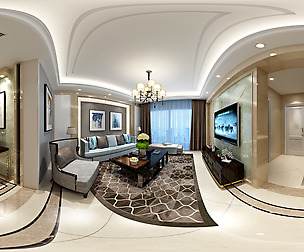 c neo-classical style living room dining room 07