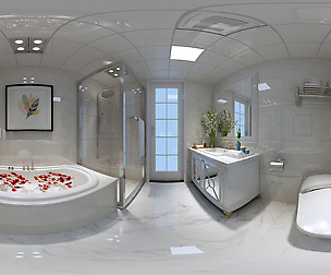 mic neo-classical style bathroom toilet space 01