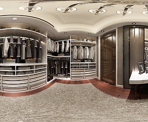 Panorama classical family luxury cloakroom 02