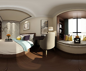 Panorama Chinese Style Family Bedroom Space 06